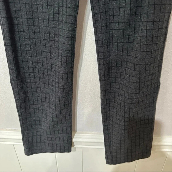 J. Jill Pointe Slim Leg Pants Dark Gray with Small Checker Print Size Small GUC - Picture 5 of 8
